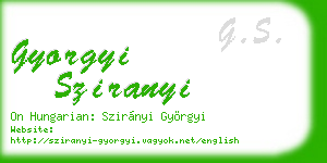 gyorgyi sziranyi business card